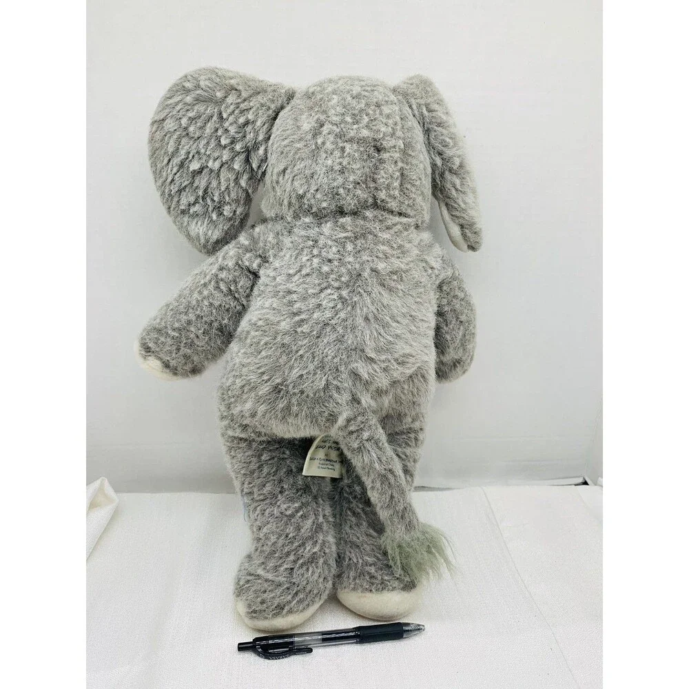 BUILD A BEAR VINTAGE 1997 PLUSH GREY ELEPHANT W/ TUSKS 17